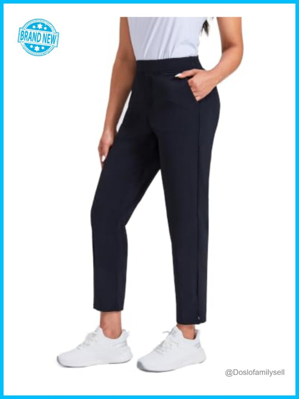 Stelle Women's Golf Pants Stretch Business Casual Work Slacks 7/8 Ankle